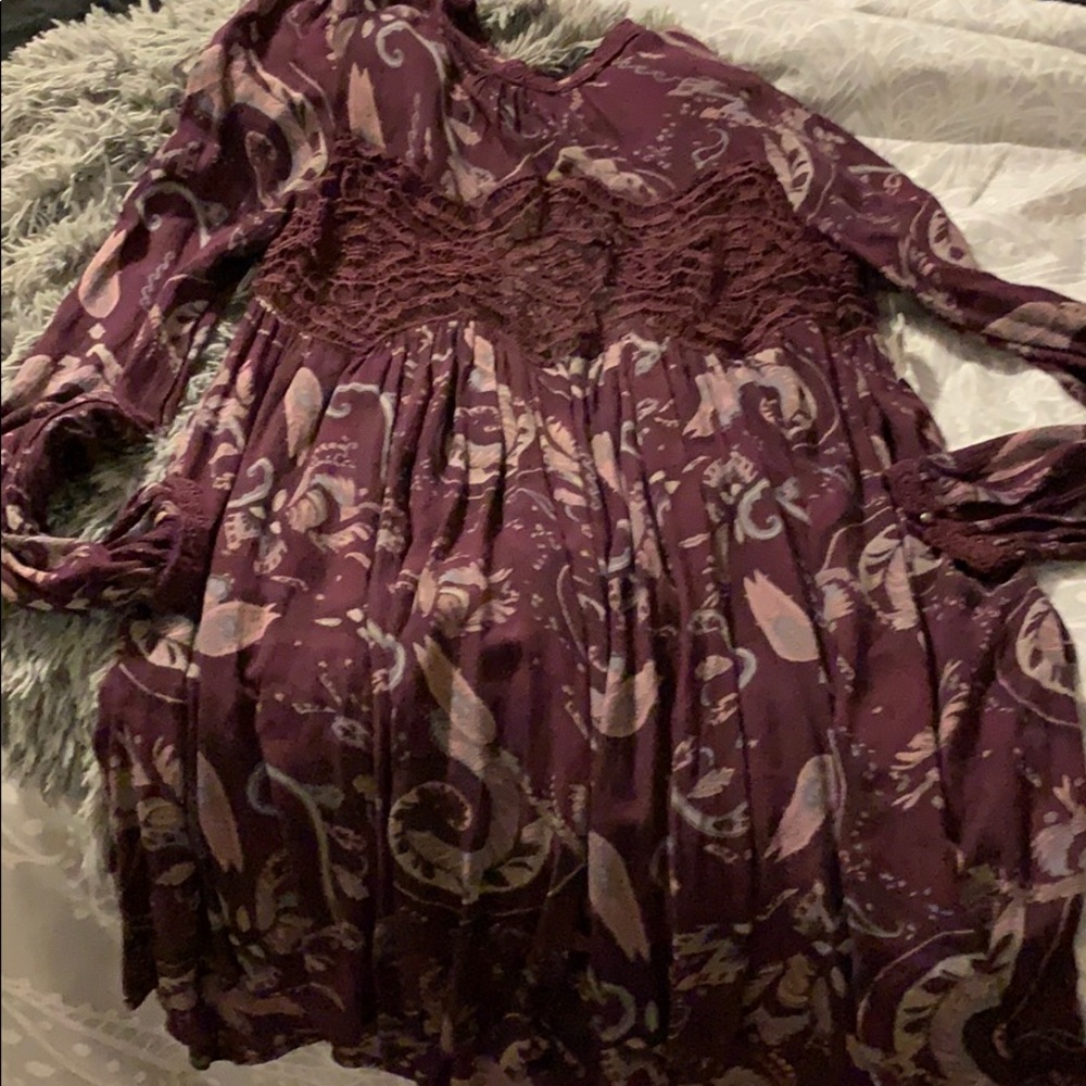 Free people burgundy dress